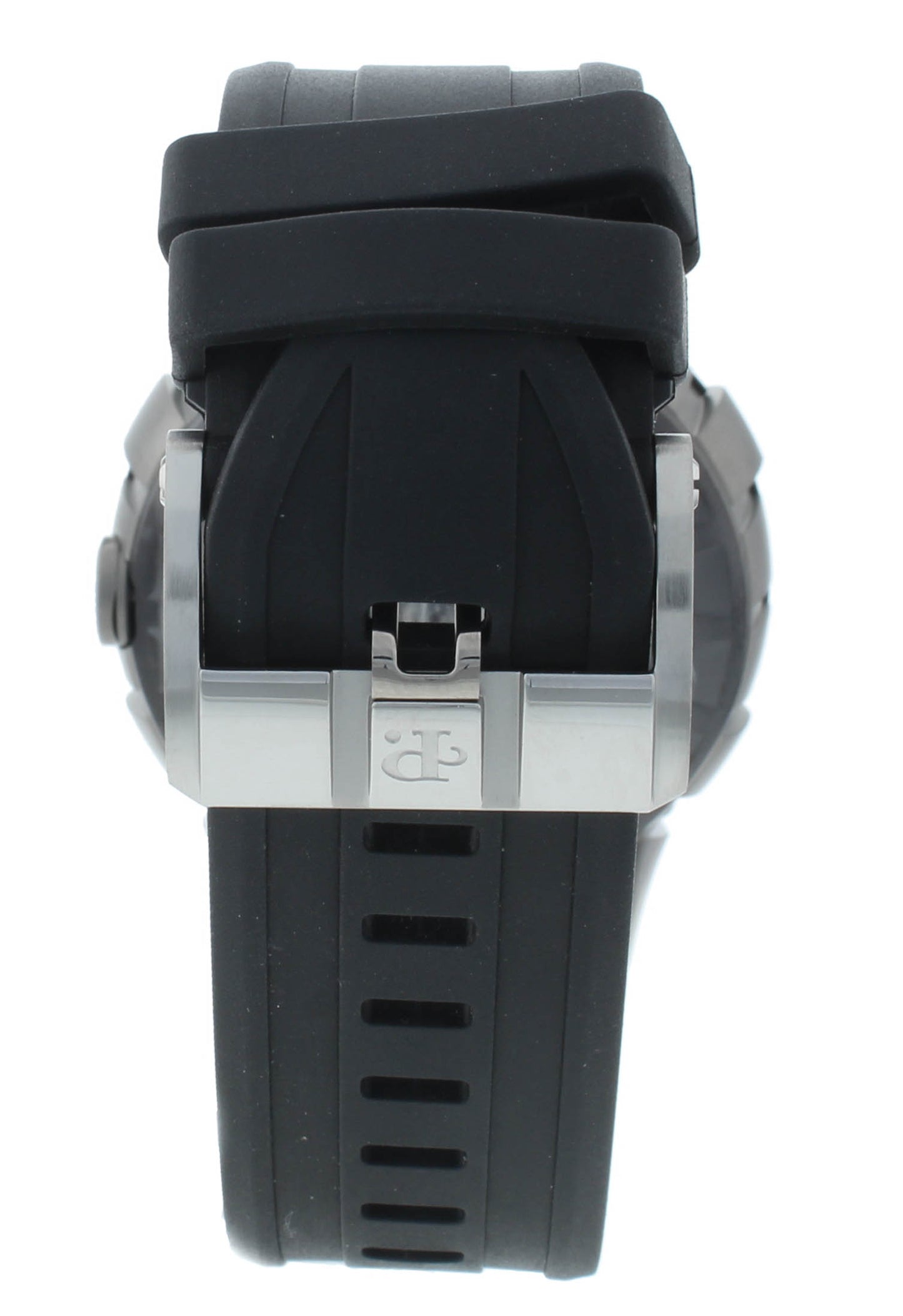 Perrelet Turbine XL Automatic Black Dial 48mm Rubber Strap Men's Watch A1050/1