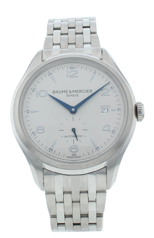 Pre-Owned Baume & Mercier Clifton Auto Silver Dial 41mm Men's Watch M0A10099