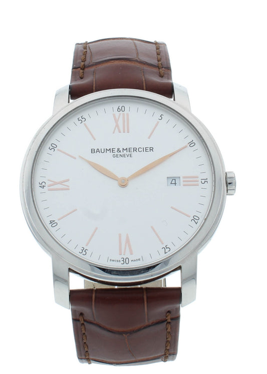 Pre-Owned Baume & Mercier Classima 42mm Silver Dial Quartz Men's Watch M0A10144