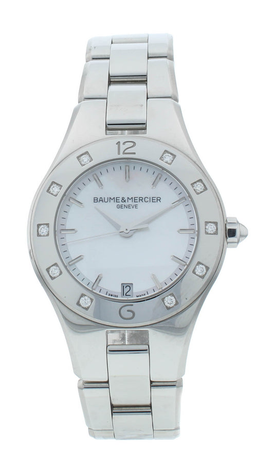 Pre-Owned Baume & Mercier Linea 32mm Quartz MOP Dial Ladies Watch M0A10071