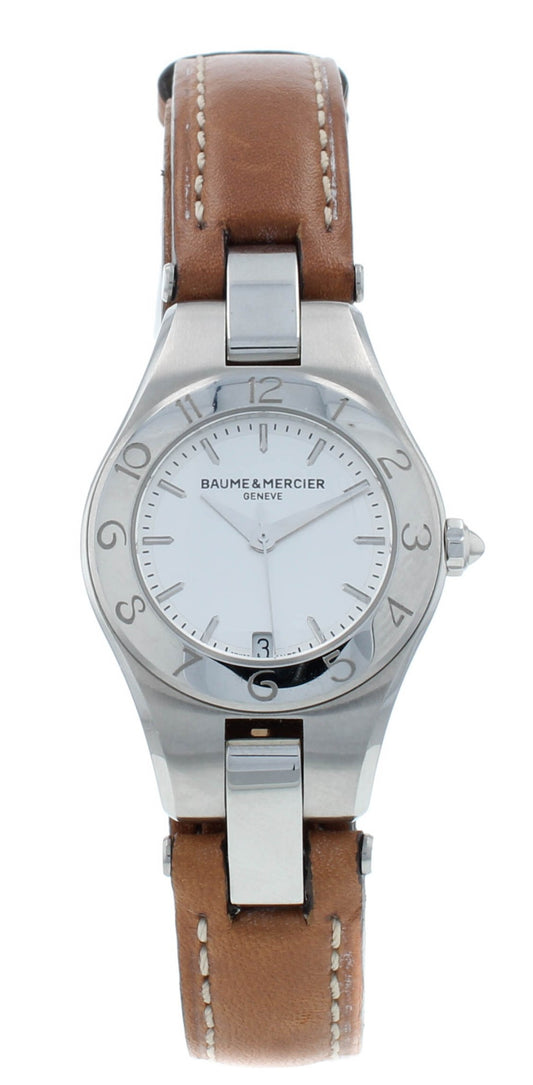 Baume & Mercier Linea Silver Dial 27mm Ladies Quartz Watch M0A10036