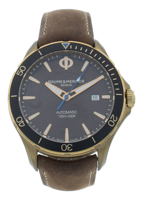 Baume & Mercier Clifton Club Bronze Leather Strap 42mm Auto Men's Watch M0A10501