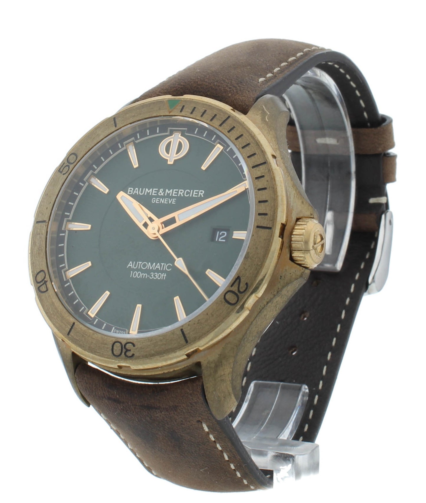 Baume & Mercier Clifton Club Bronze Green Dial 42mm Auto Men's Watch M0A10503