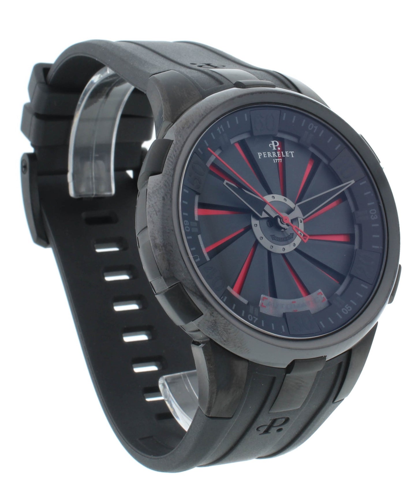 Perrelet Turbine XL Black & Red Dial 48mm Automatic Men’s Watch A1051/9