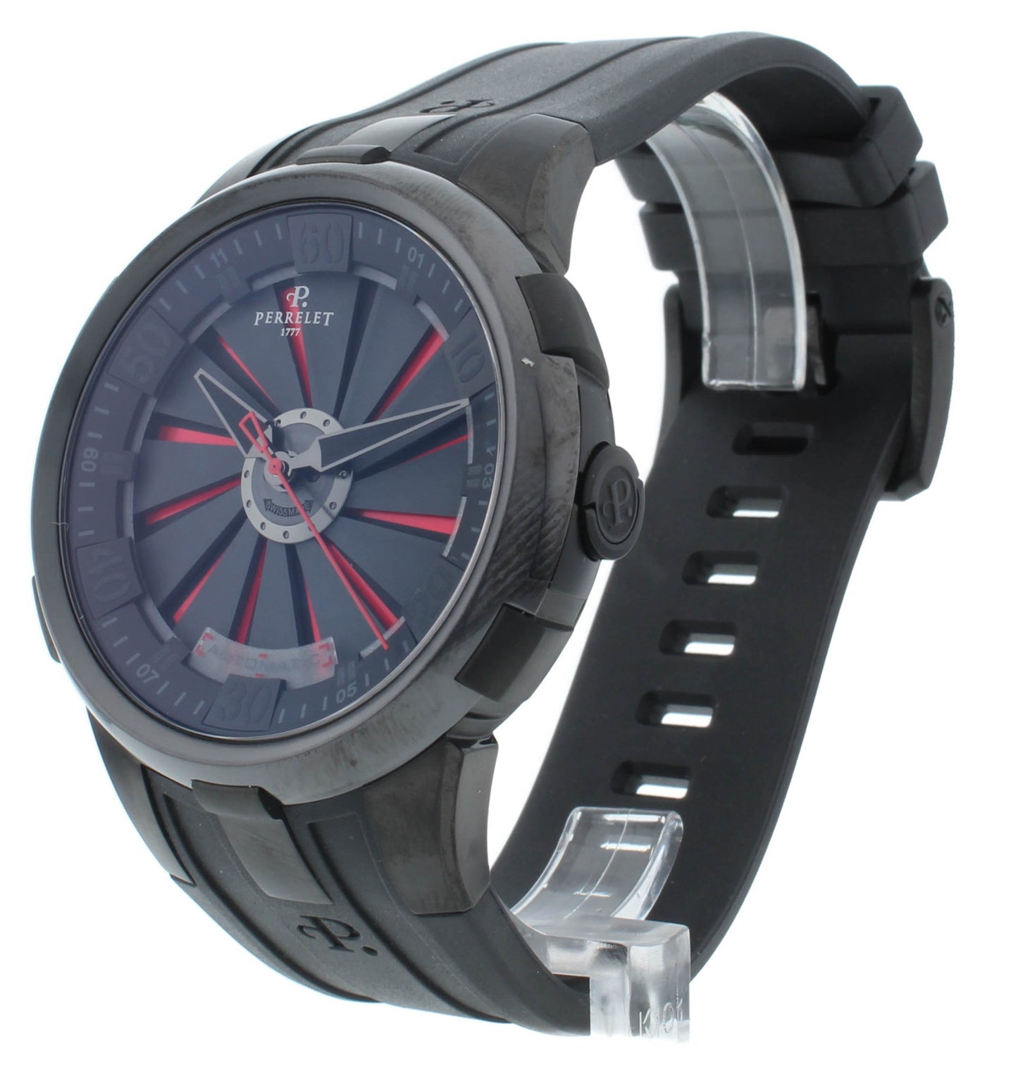 Perrelet Turbine XL Black & Red Dial 48mm Automatic Men’s Watch A1051/9