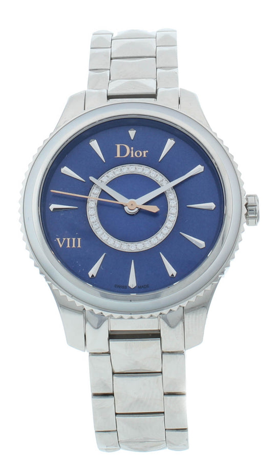 Dior Montaigne 32mm Blue Diamond Dial Quartz Ladies Watch CD152110M005