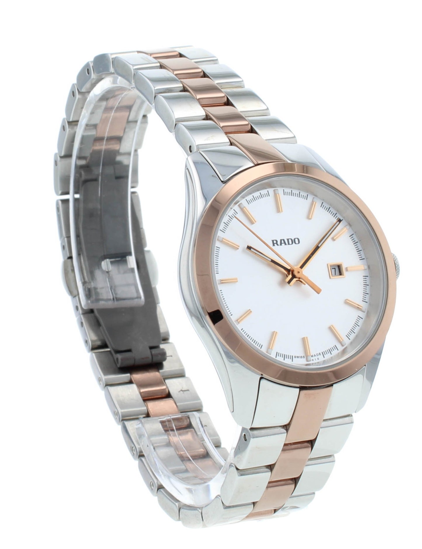 Rado Hyperchrome Quartz Two-Tone Silver Dial 32mm Steel Ladies Watch R32976102