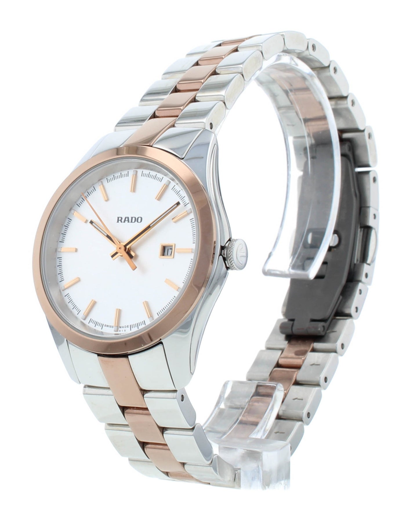 Rado Hyperchrome Quartz Two-Tone Silver Dial 32mm Steel Ladies Watch R32976102