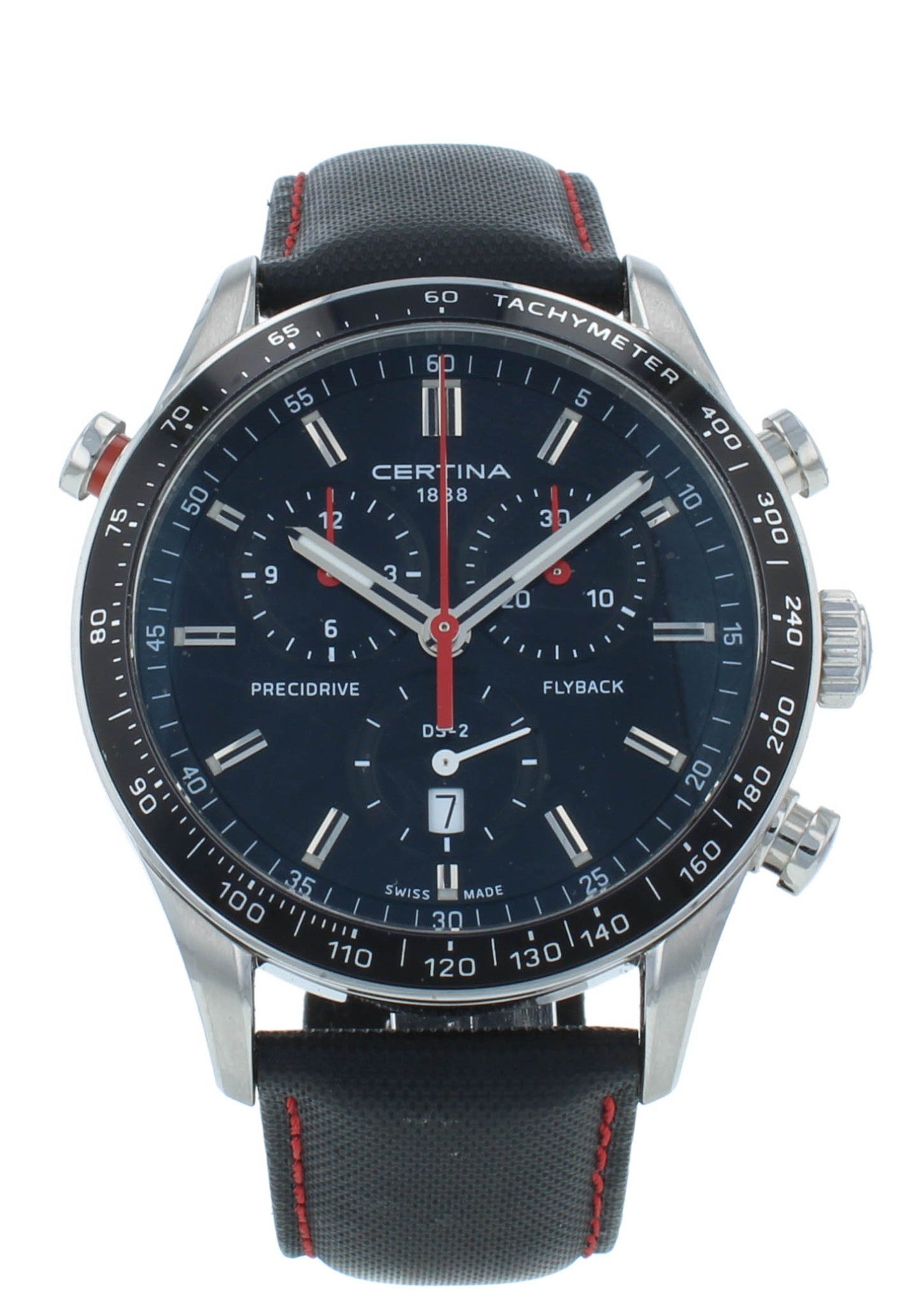 Certina DS-2 Flyback Chrono Black Dial Quartz 43mm Men's Watch C0246181605100