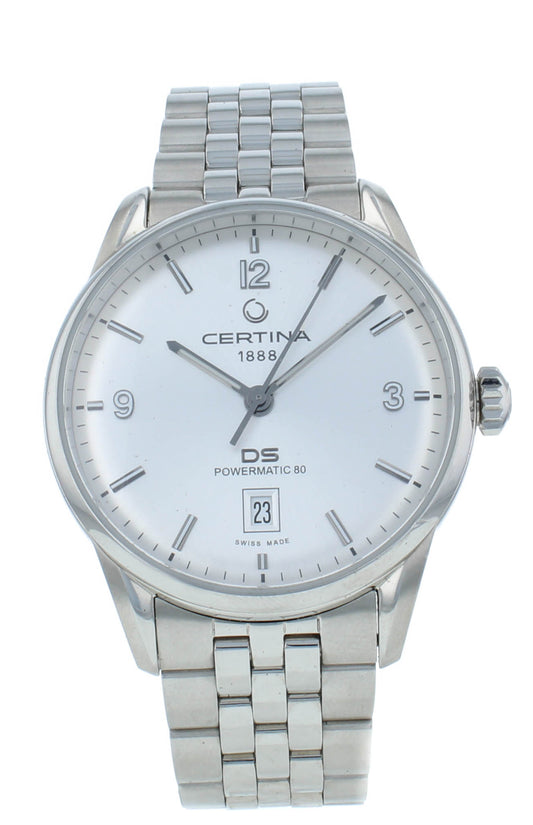 Certina DS Powermatic 80 Silver Dial 40mm Automatic Men's Watch C0264071103700