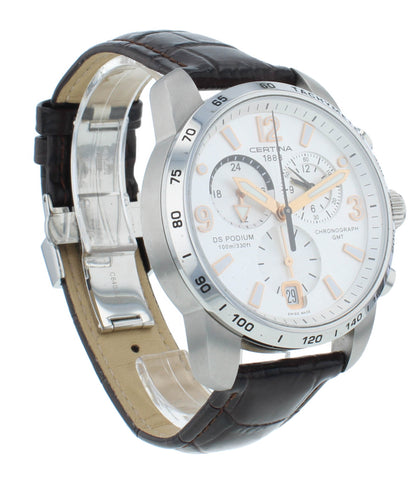 Certina DS Podium Chronograph 43mm Quartz Silver Dial Men's Watch C0016471603701