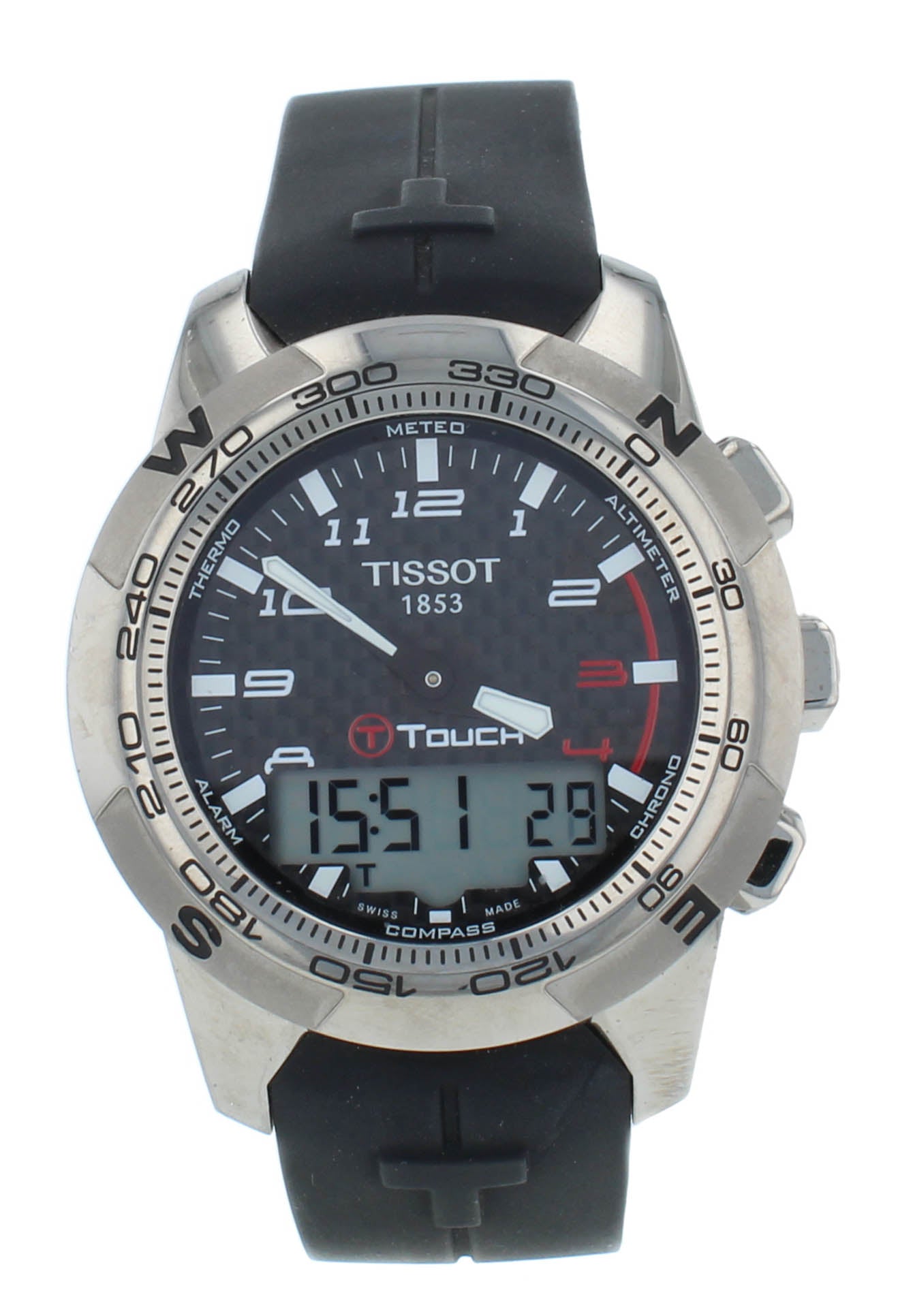 Tissot T-Touch II 42mm Titanium Analog Digital Quartz Men's Watch T0474204720700