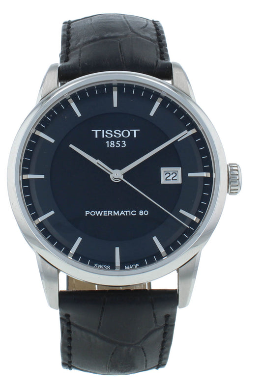 Pre-Owned Tissot Powermatic 80 Black Dial Auto 41mm Men's Watch T0864071605100