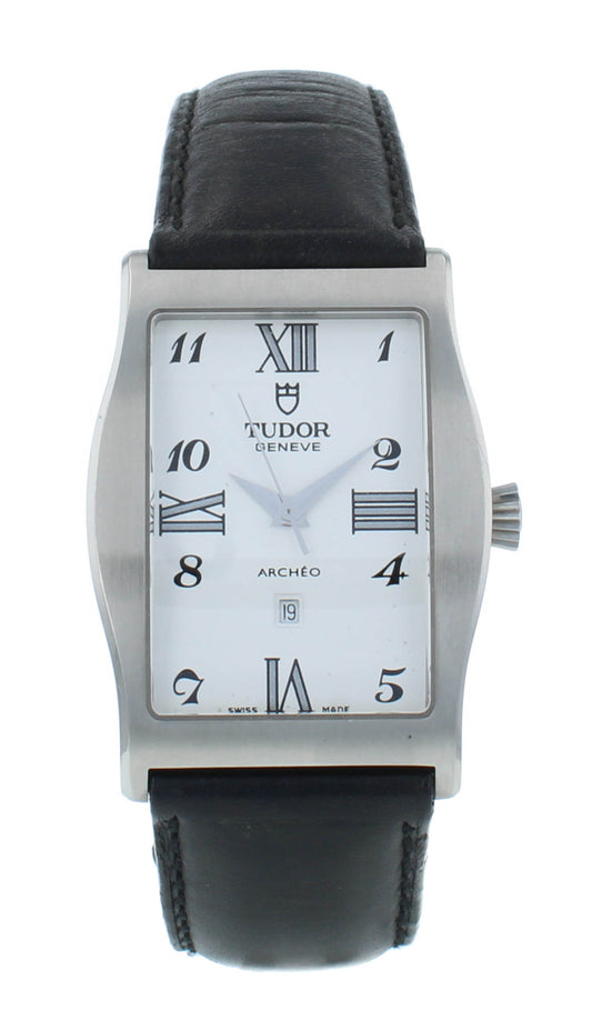 Pre-Owned Tudor Arecho 28mm White Dial Automatic Men's Watch 30110CUER0