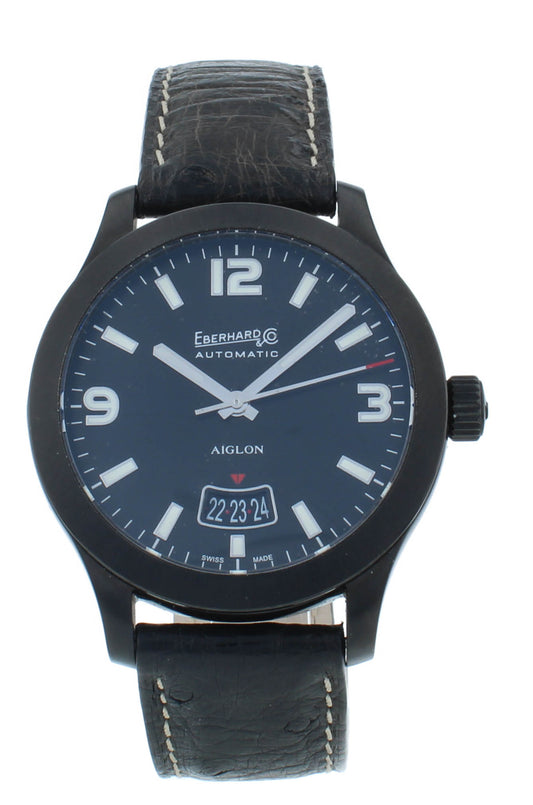 Eberhard & Co. Aiglon Grande Taille 41mm Automatic Black Dial Men's Watch 41030