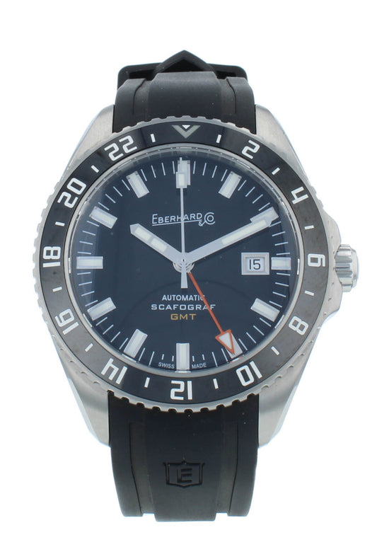 Eberhard & Co. Scafograf 300 Auto GMT Black Dial 43mm Men's Watch 41034