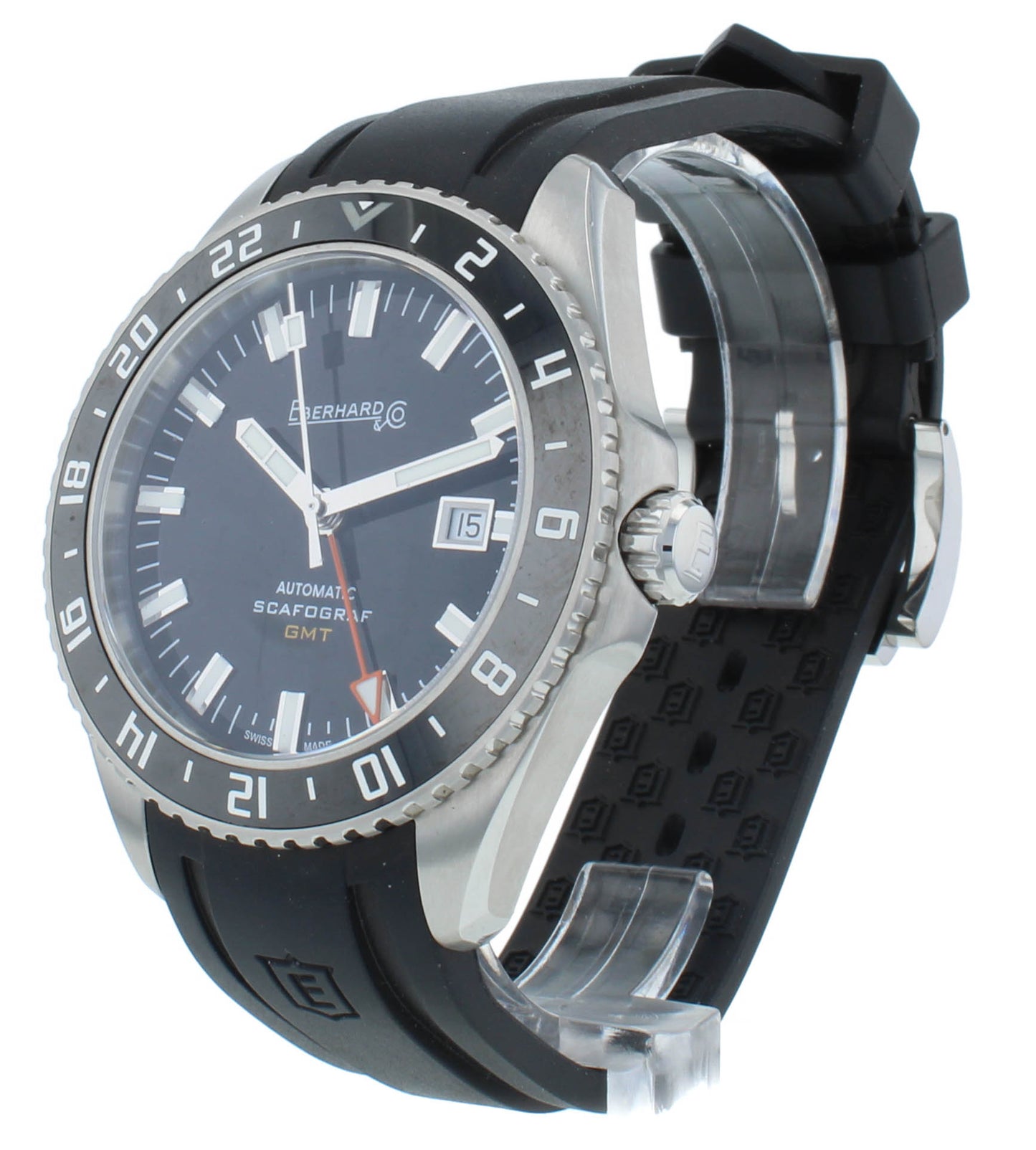 Eberhard & Co. Scafograf 300 Auto GMT Black Dial 43mm Men's Watch 41034