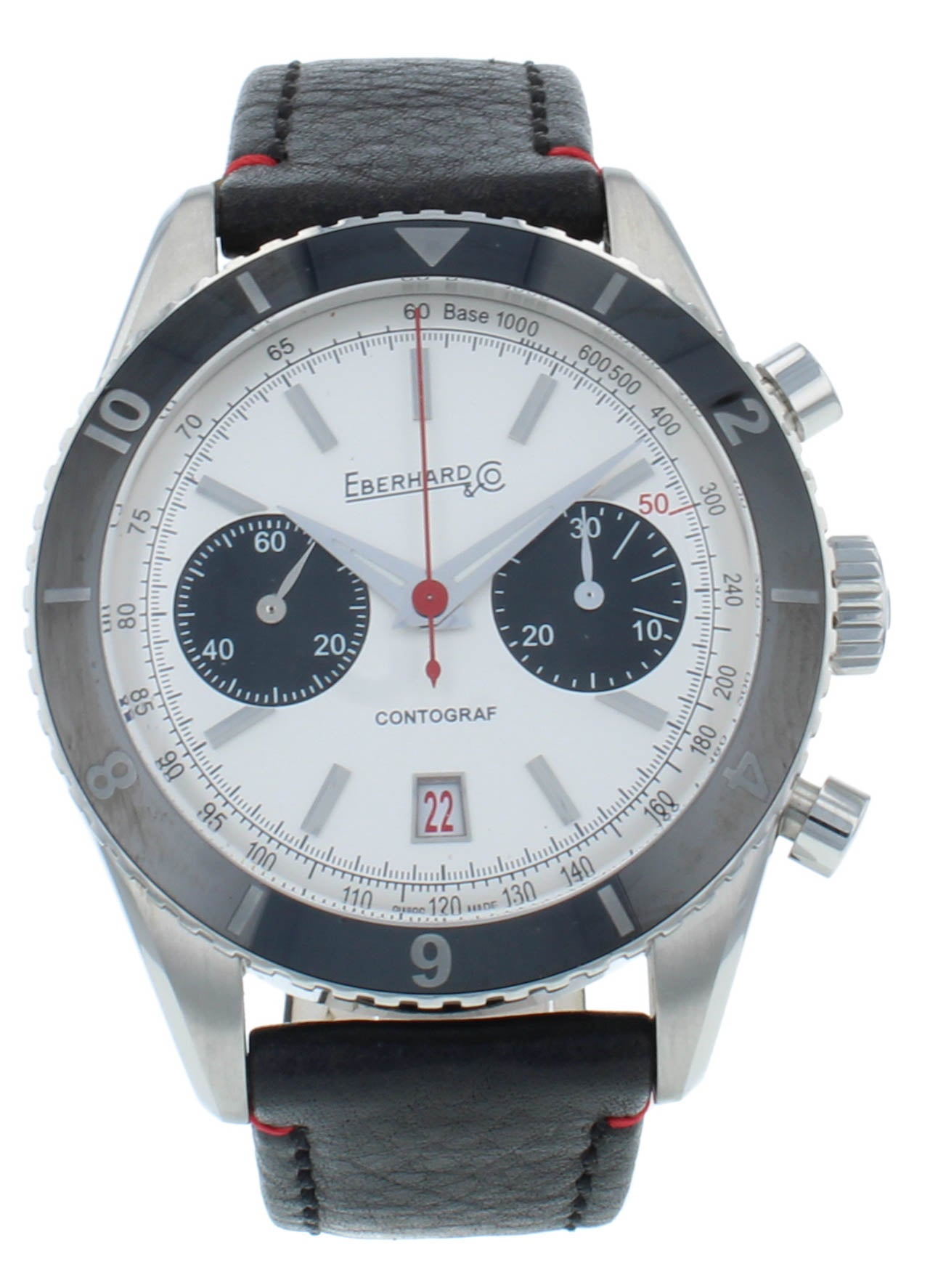 Eberhard & Co. Contograf 42mm Automatic White Dial Chronograph Men's Watch 31069