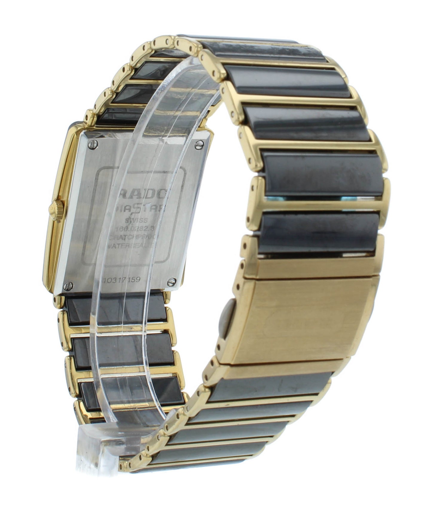 Rado Integral 27mm Ceramic & 18kt Gold Black Dial Quartz Men's Watch R20282162