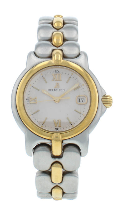 Bertolucci Pulchra 29mm Steel & 18kt Gold Quartz Ladies Watch 111 8055 49