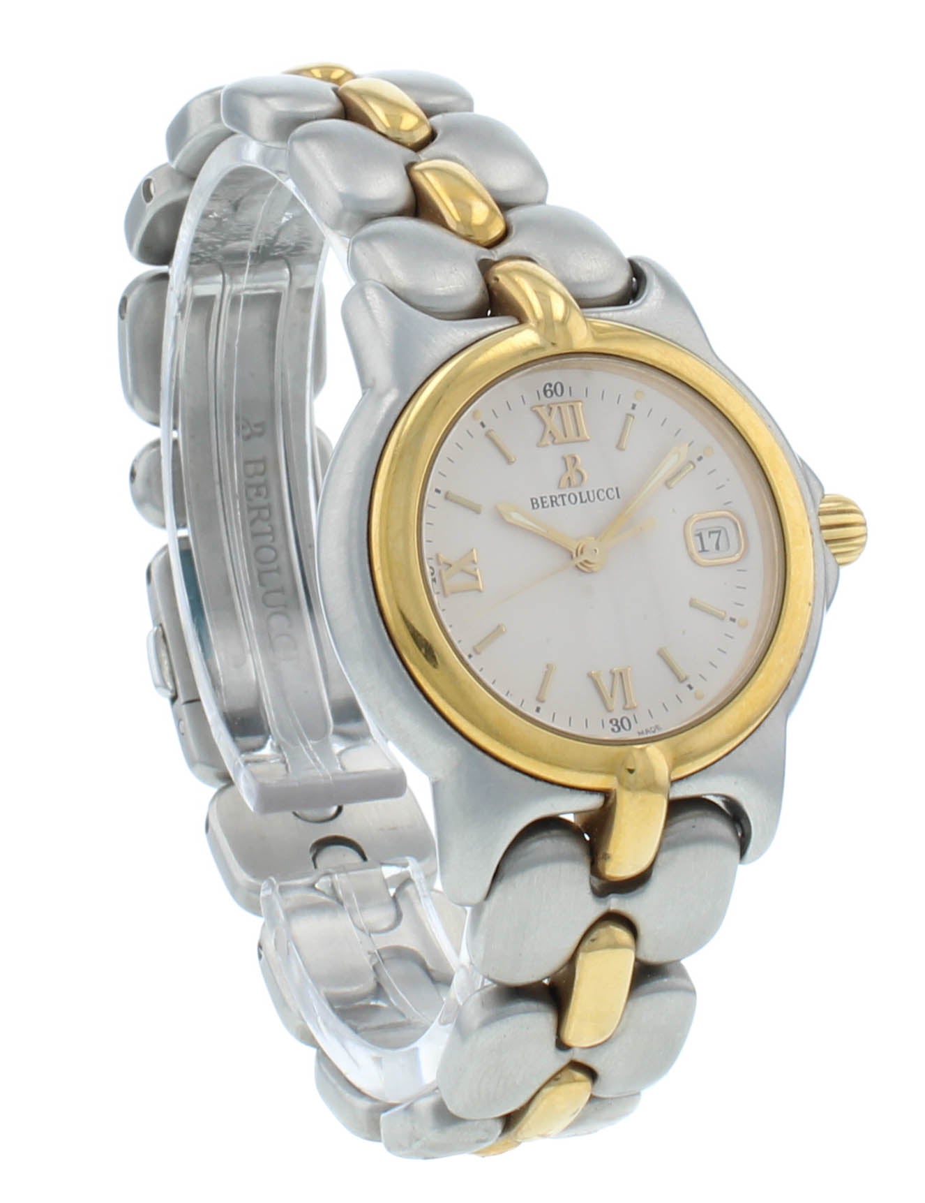 Bertolucci Pulchra 29mm Steel & 18kt Gold Quartz Ladies Watch 111 8055 49