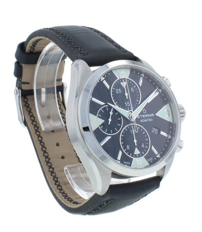 Eterna KonTiki 42mm Automatic Chronograph Black Dial Men's Watch 1240.41.43.1184