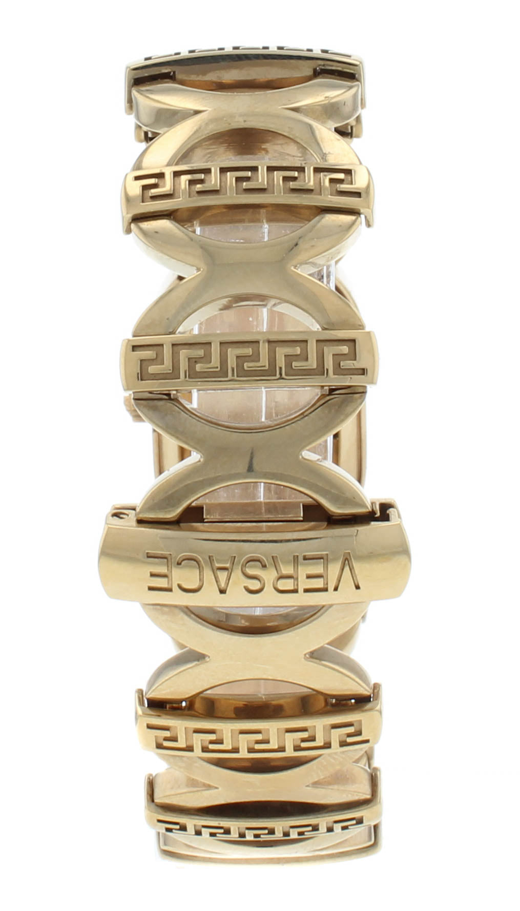 Pre-Owned Versace White MOP Dial Quartz Gold Plated Ladies Watch SSQ90D009