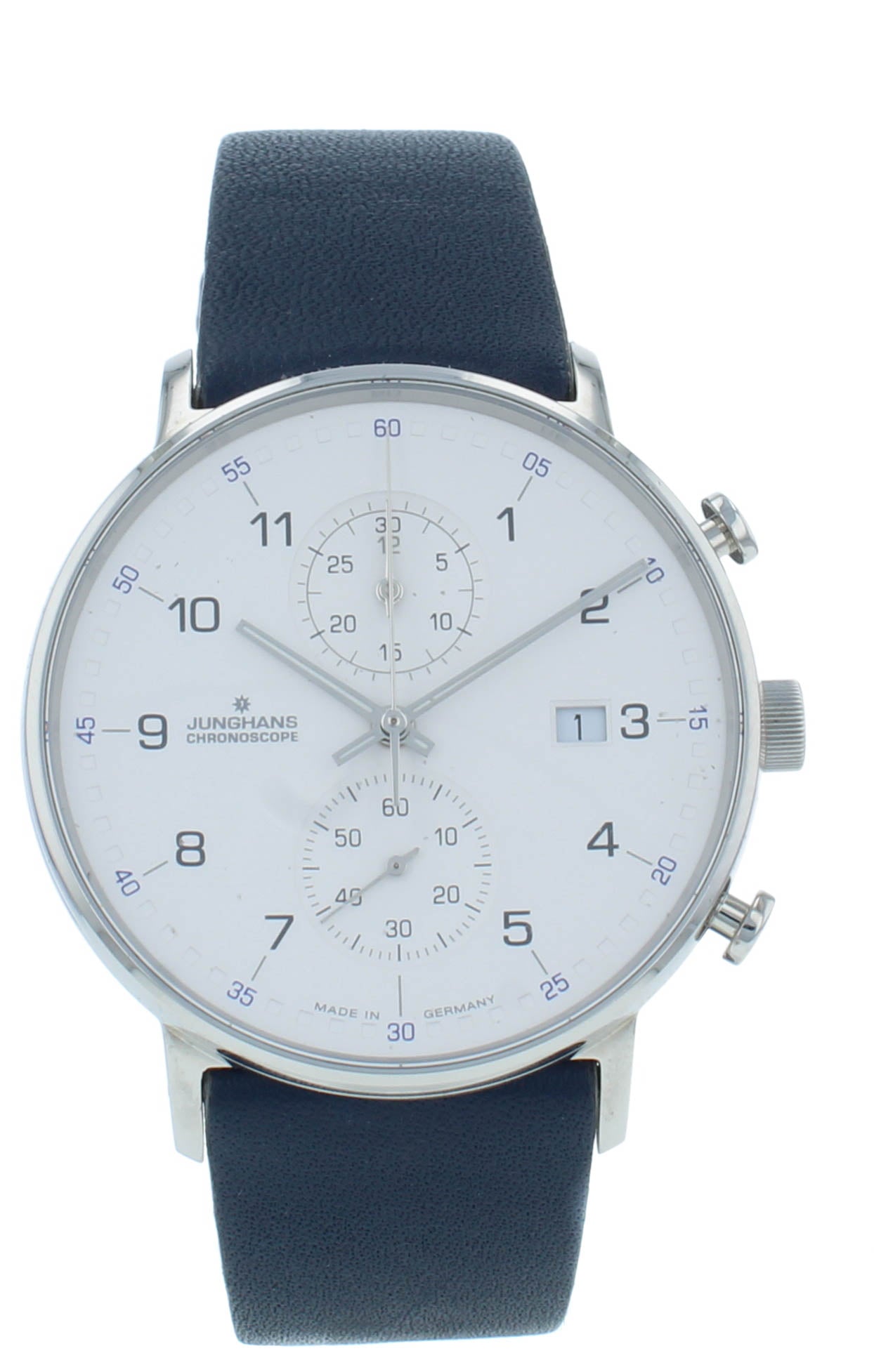 Junghans Form C Chronoscope Quartz 40mm White Dial Men's Watch 041/4775.00