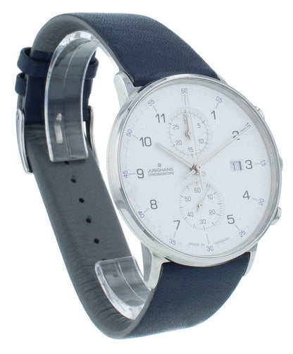 Junghans Form C Chronoscope Quartz 40mm White Dial Men's Watch 041/4775.00