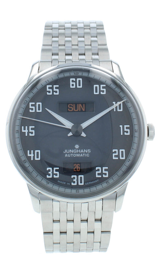 Junghans Meister Driver Day Date Automatic Black Dial Men's Watch 027/4722.45