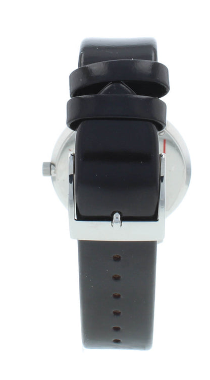 Junghans Max Bill Quartz 33mm Black Dial & Strap Ladies Watch 47.4357
