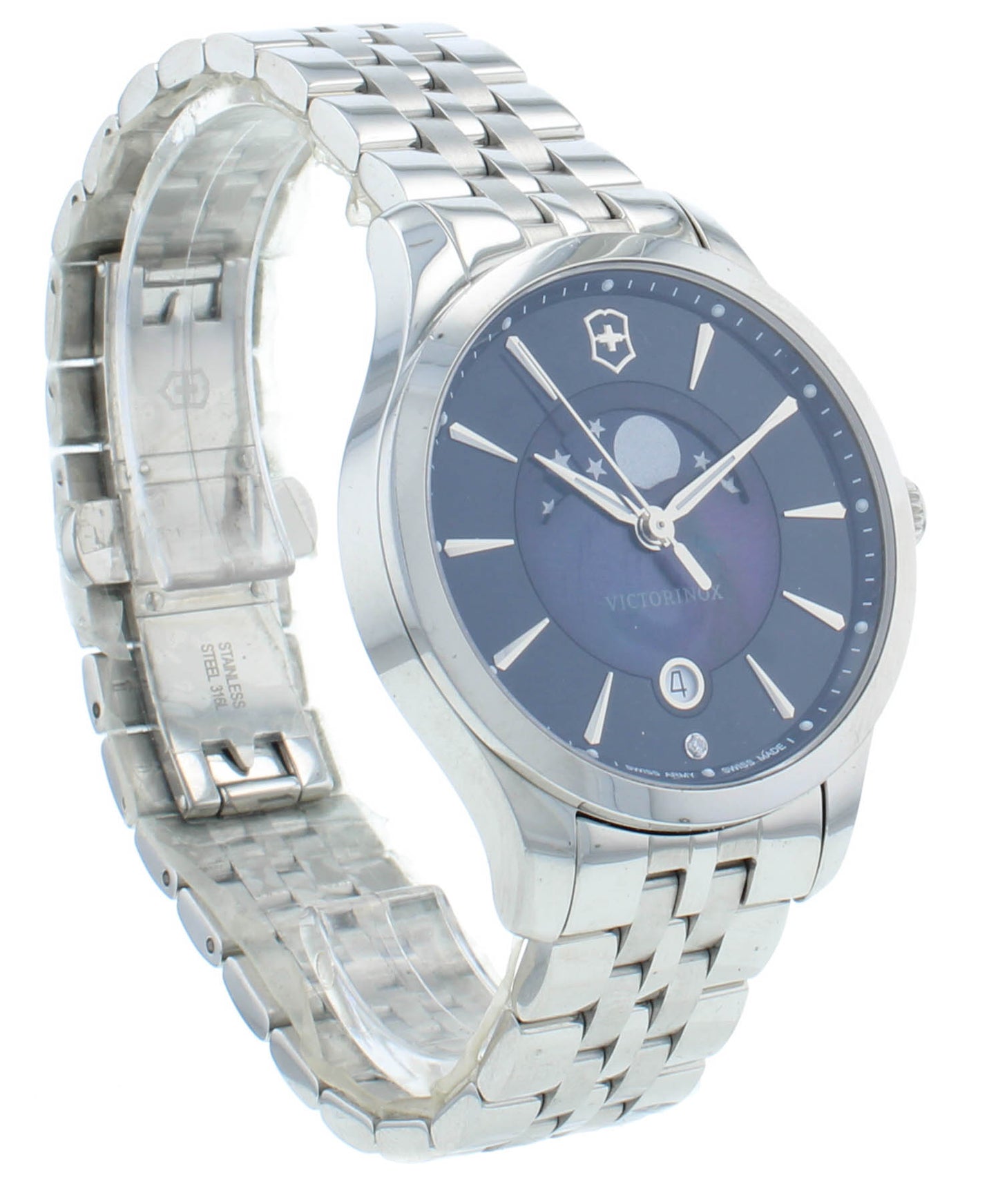 Victorinox Alliance Moonphase Blue Dial 35mm Quartz Ladies Watch 241752