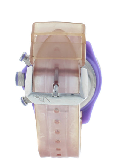 V.I.P Time Charme Collection 42mm Purple Dial Ruibber Strap Unisex Watch 26069