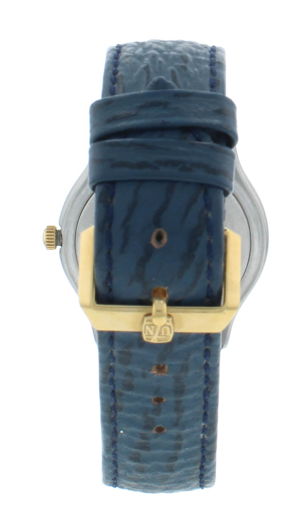 Ulysse Nardin Acqua 120M Quartz 34mm White Dial Blue Leather Strap Unisex Watch