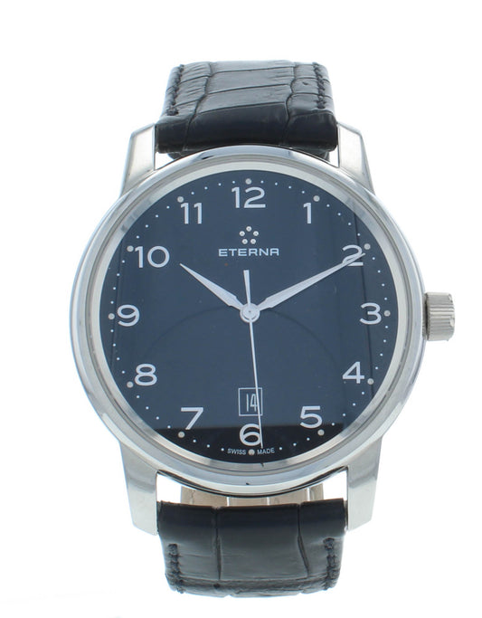 Eterna Soleure 42mm Automatic Black Dial Men's Watch 8310.41.44.1175