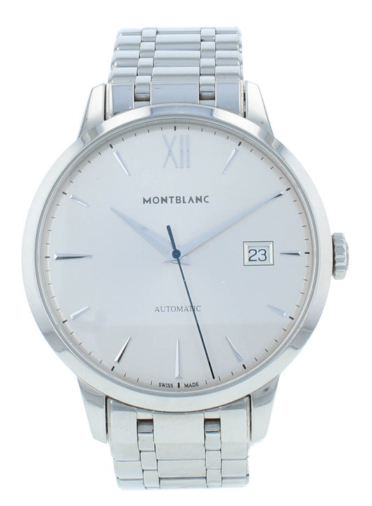 Pre-Owned Montblanc Meisterstuck Heritage 39mm Auto Silver Dial Men's Watch 7322