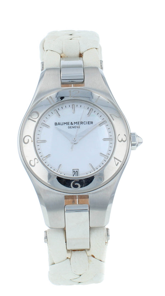 Baume & Mercier Linea White MOP Dial & Strap Quartz 27mm Ladies Watch M0A10117