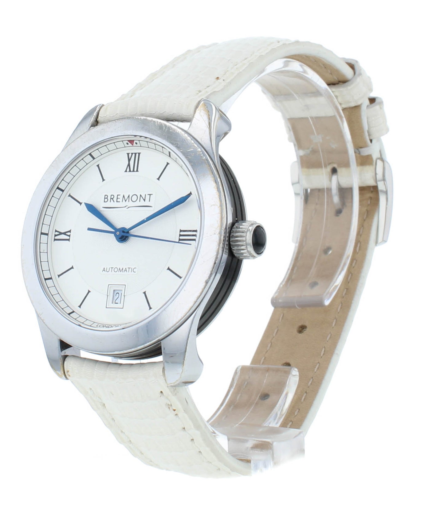 Pre-Owned Bremont Solo 32 White Dial 32mm Auto Ladies Watch SOLO32-LC-WH-R-S yd