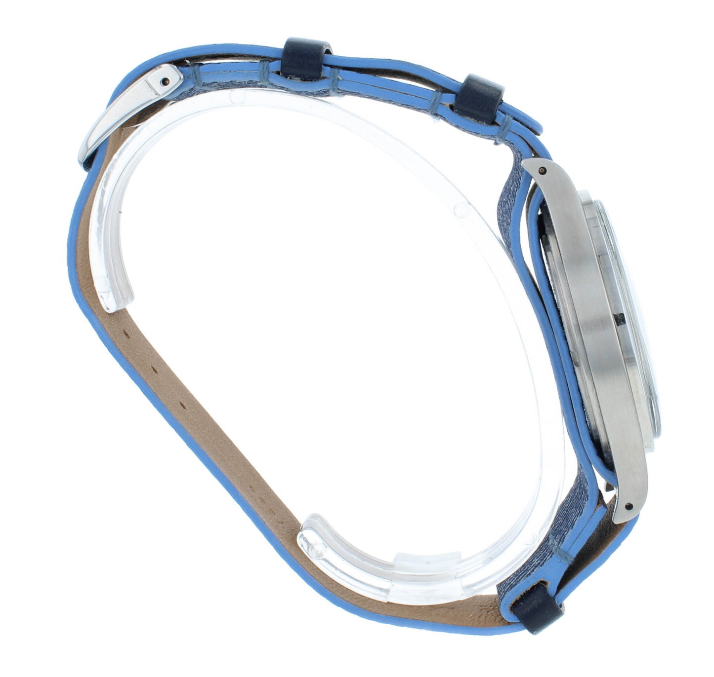 Hodinkee 38mm Gray Dial Mechanical Blue Leather Strap Men's Watch LMM-H01