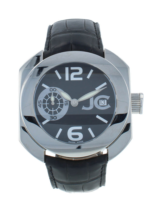 Juan Castro Neo Black Dial & Strap 44mm Date Automatic Men's Watch 21A1