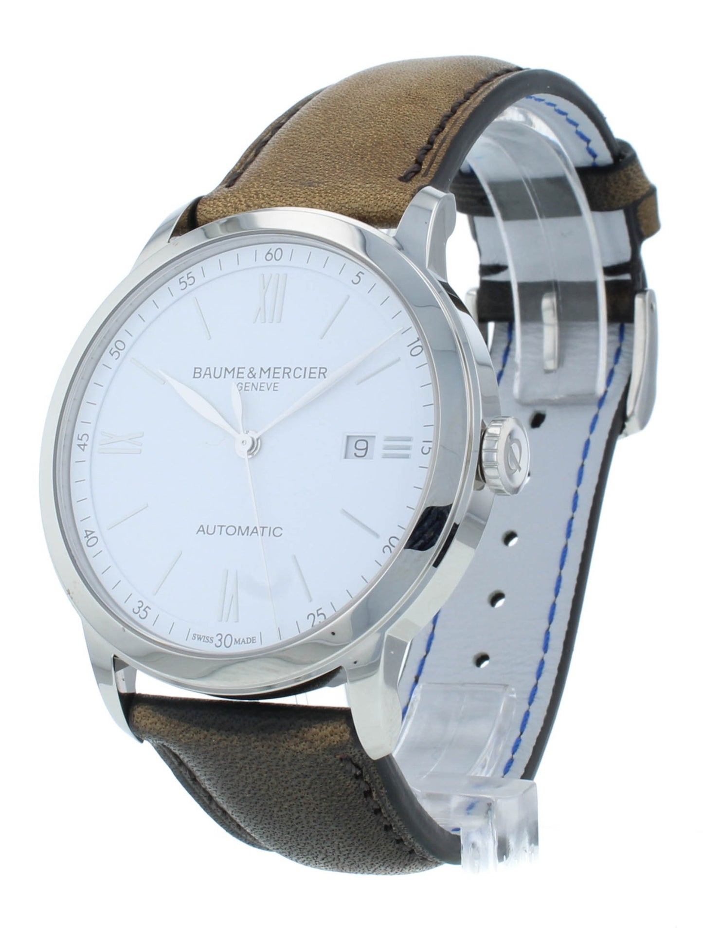 Pre-Owned Baume & Mercier Classima 42mm White Dial Auto Men's Watch M0A10332