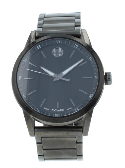 Movado Museum Sport 42mm Black Dial Stainless Steel Quartz Men's Watch 607226