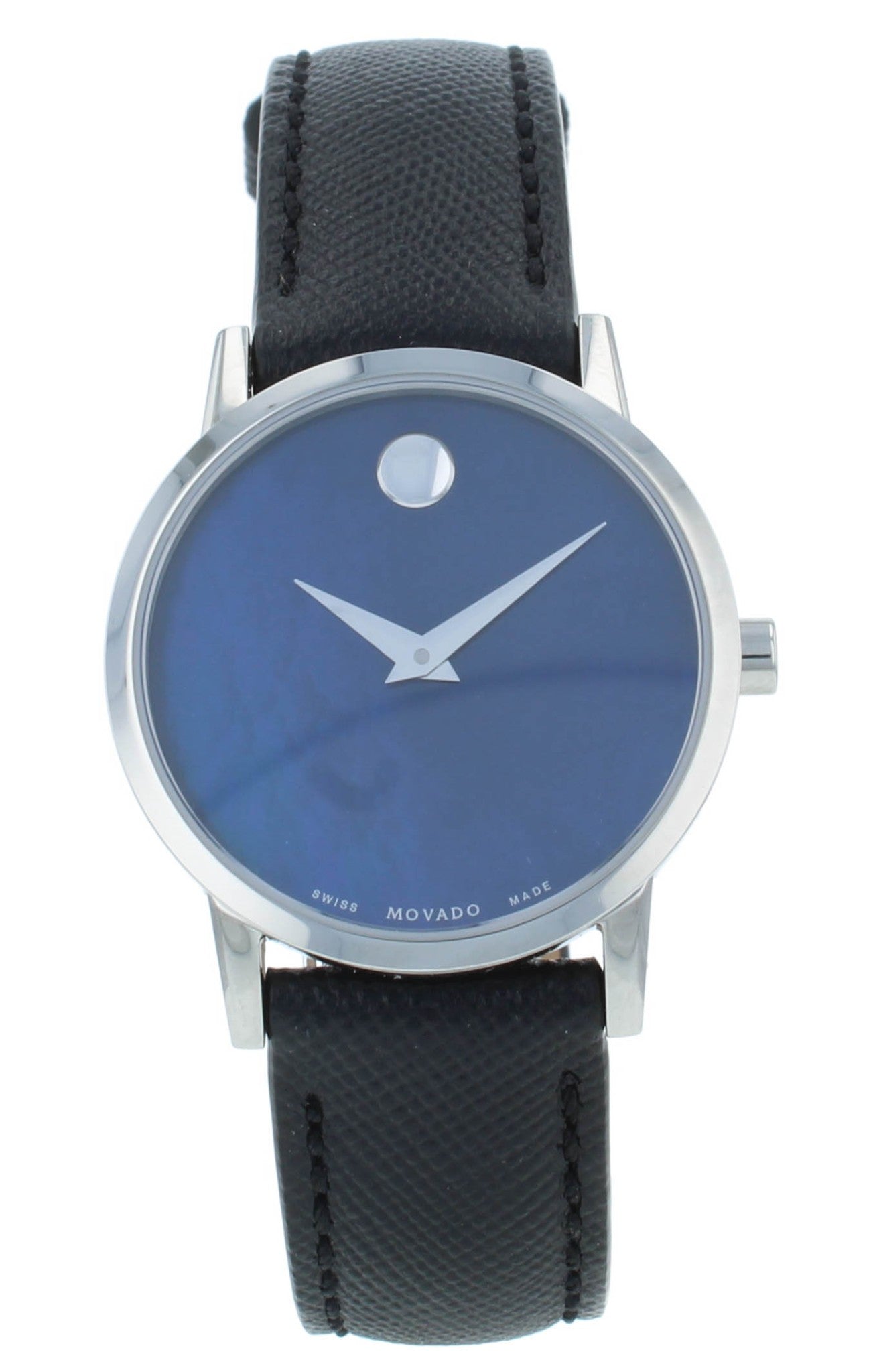 Movado Museum Classic 28mm Blue MOP Dial Quartz Ladies Watch 607422