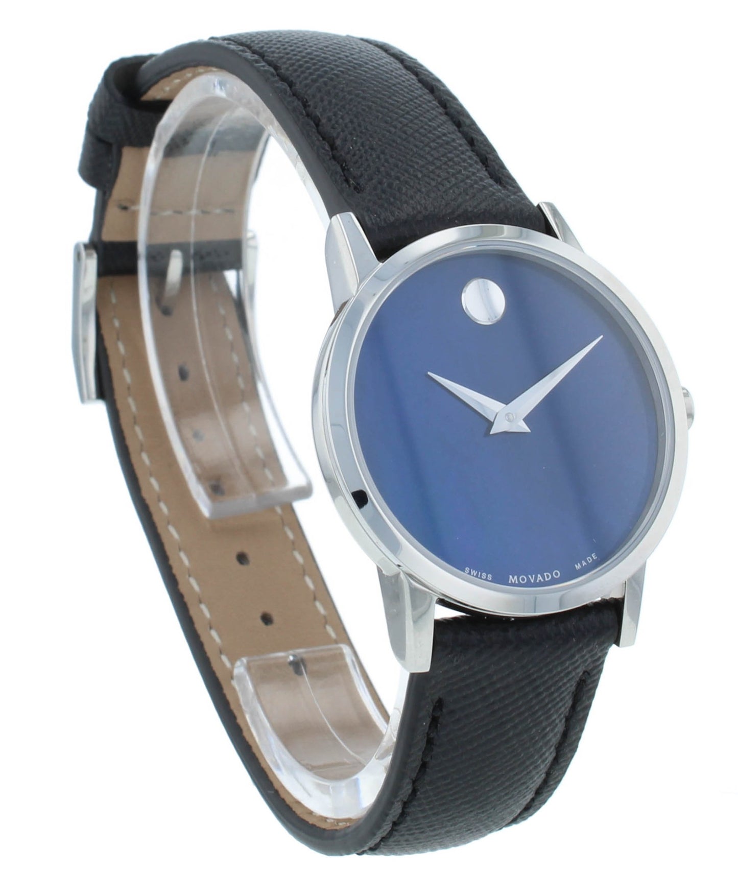 Movado Museum Classic 28mm Blue MOP Dial Quartz Ladies Watch 607422