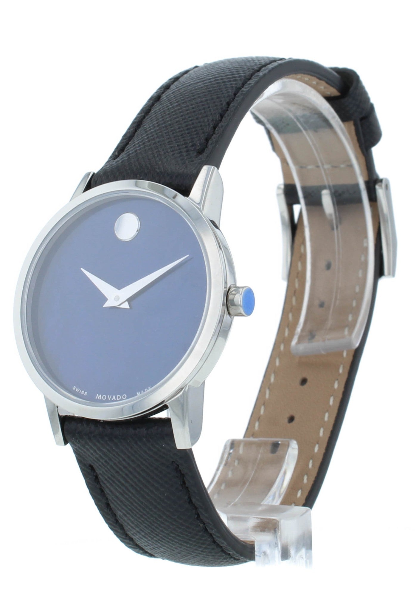 Movado Museum Classic 28mm Blue MOP Dial Quartz Ladies Watch 607422