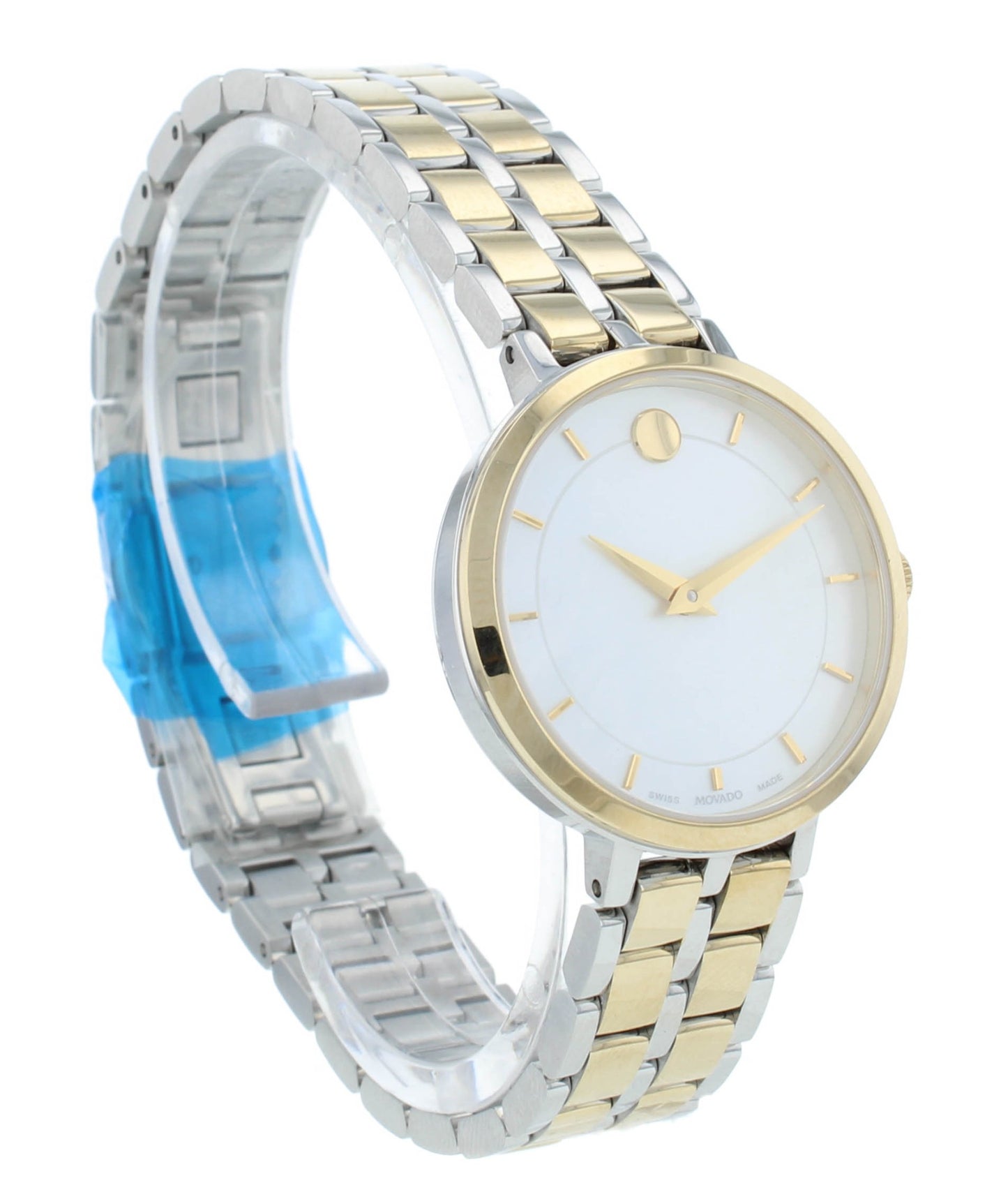 Movado Kora 28mm Quartz White MOP Dial Two-Tone Ladies Watch 607323