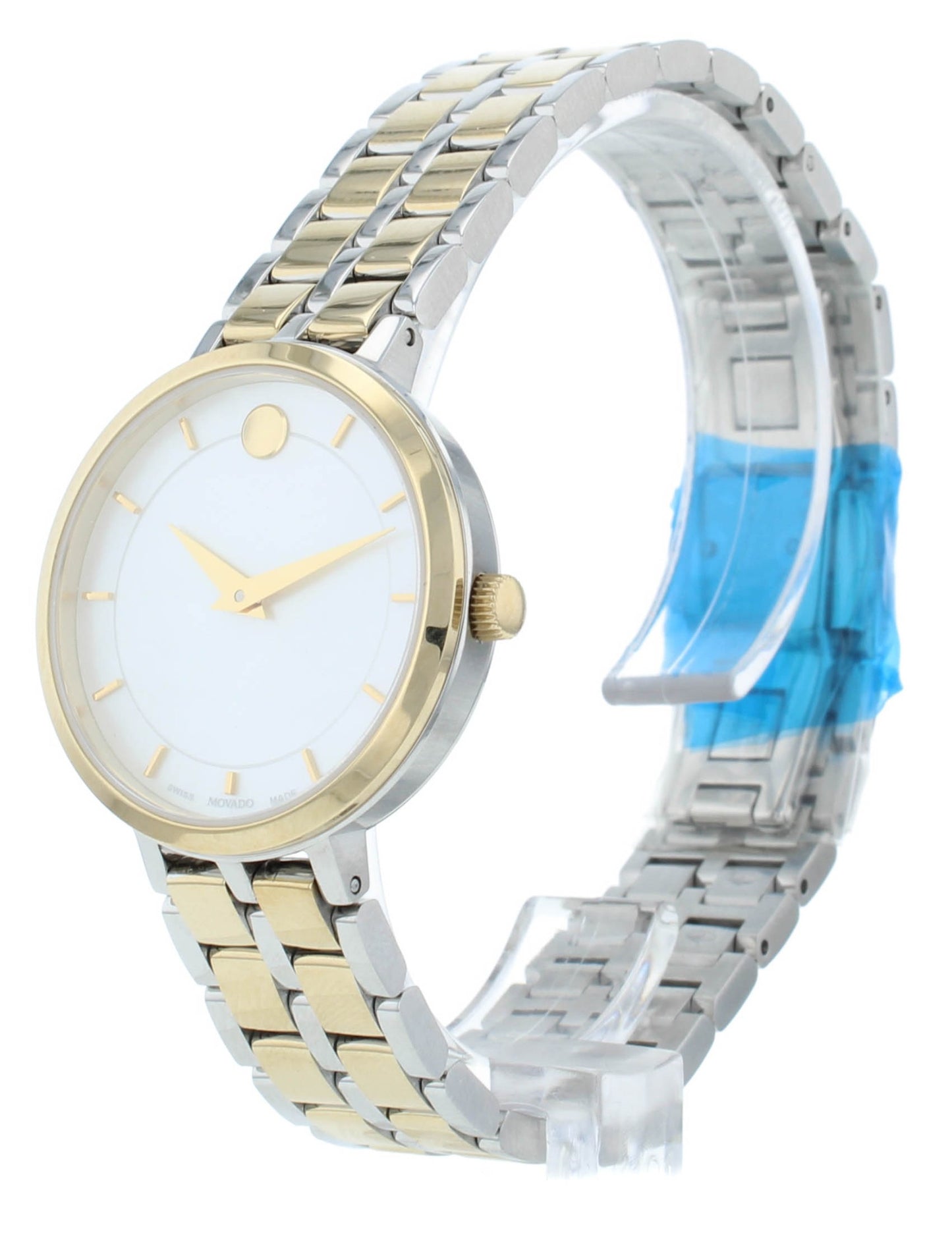 Movado Kora 28mm Quartz White MOP Dial Two-Tone Ladies Watch 607323