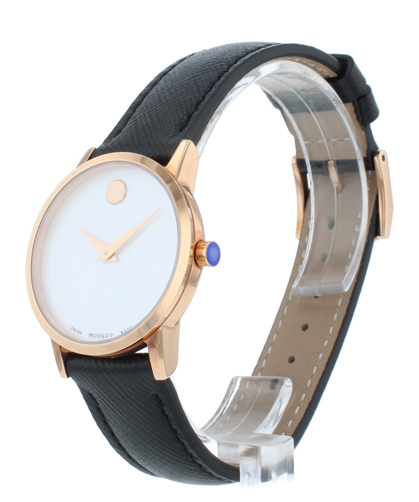 Movado Meusuem Classic Rose Gold Tone White MOP 28mm Quartz Ladies Watch 607424