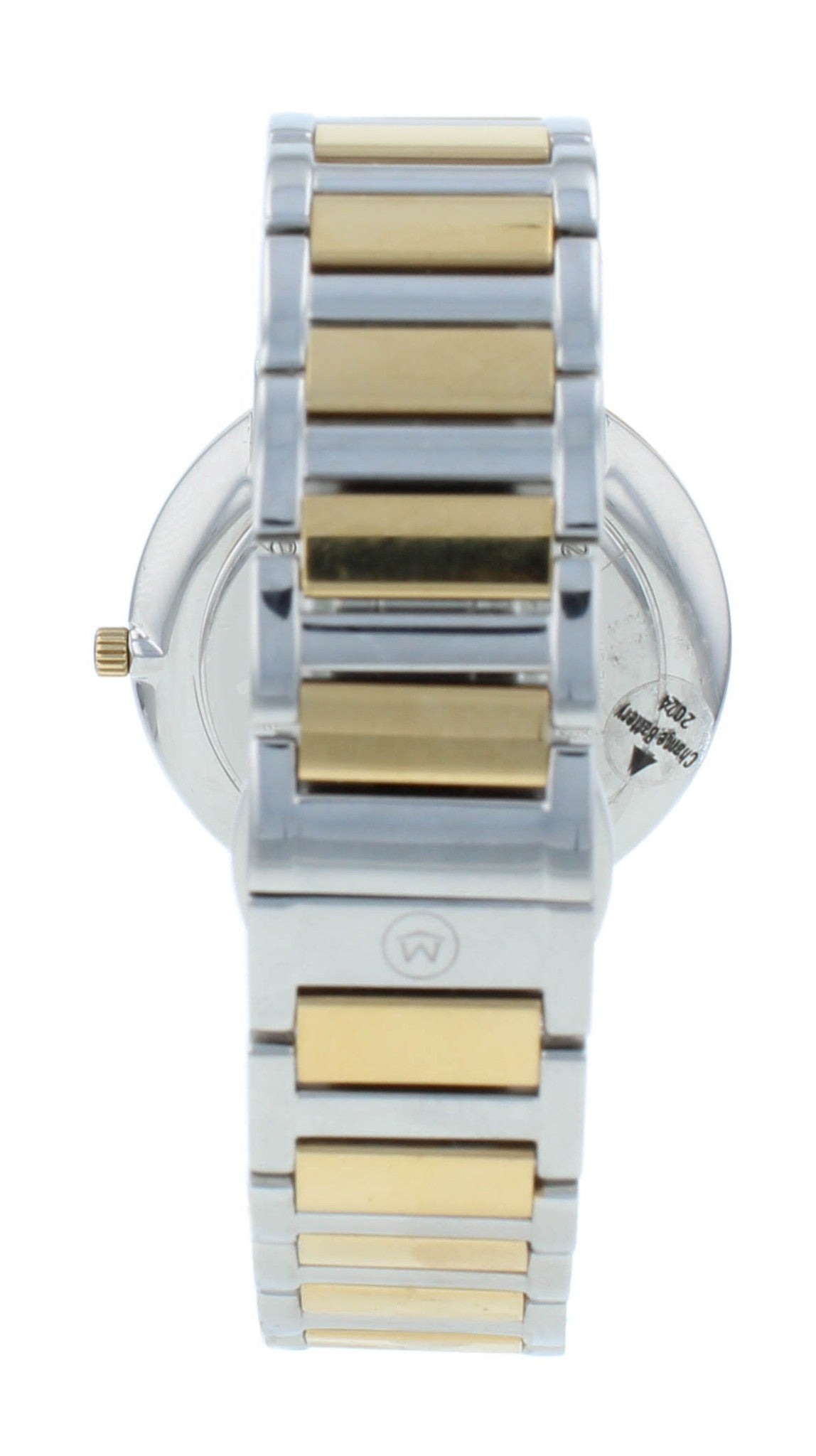 Movado Ultra Slim 35mm Quartz Two-Tone White MOP Dial Ladies Watch 607171