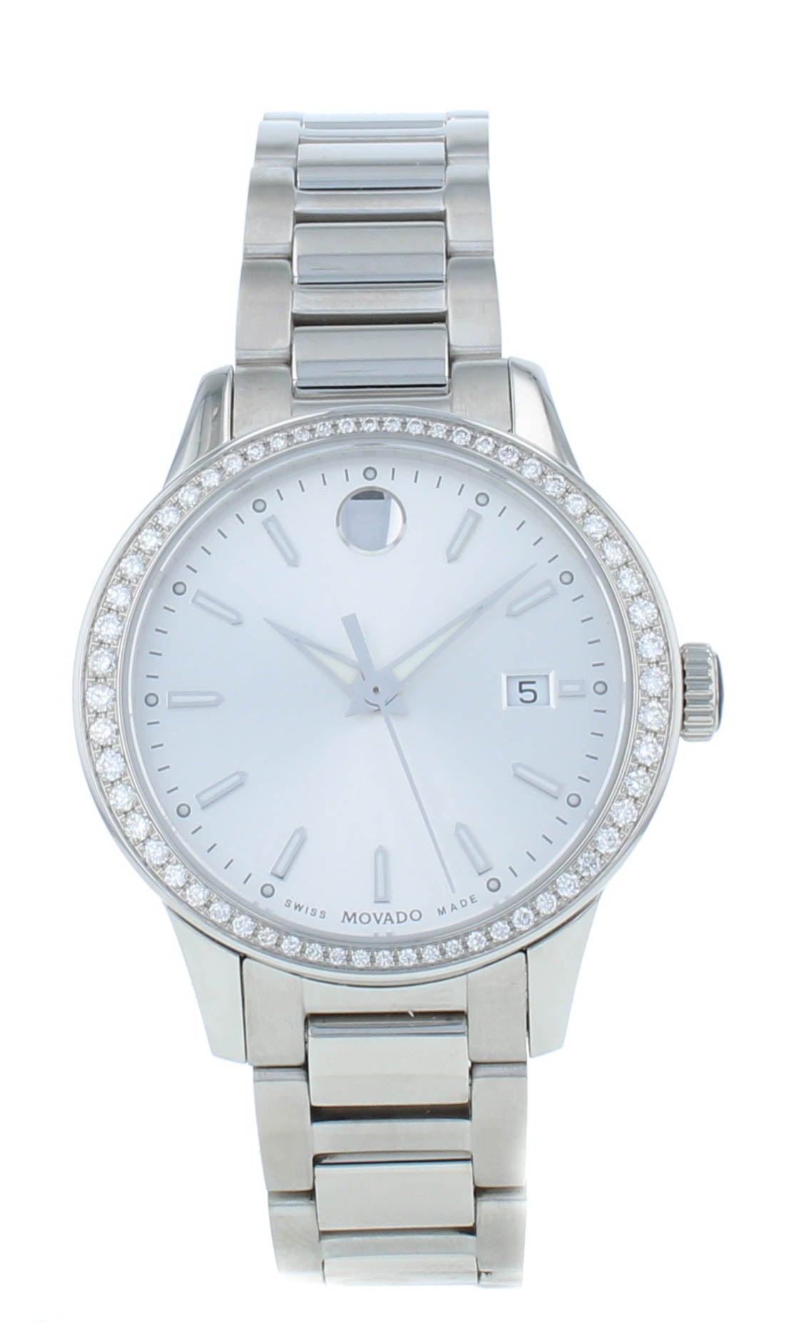 Movado Museum Classic 30mm Silver Dial Quartz Ladies Watch 607328